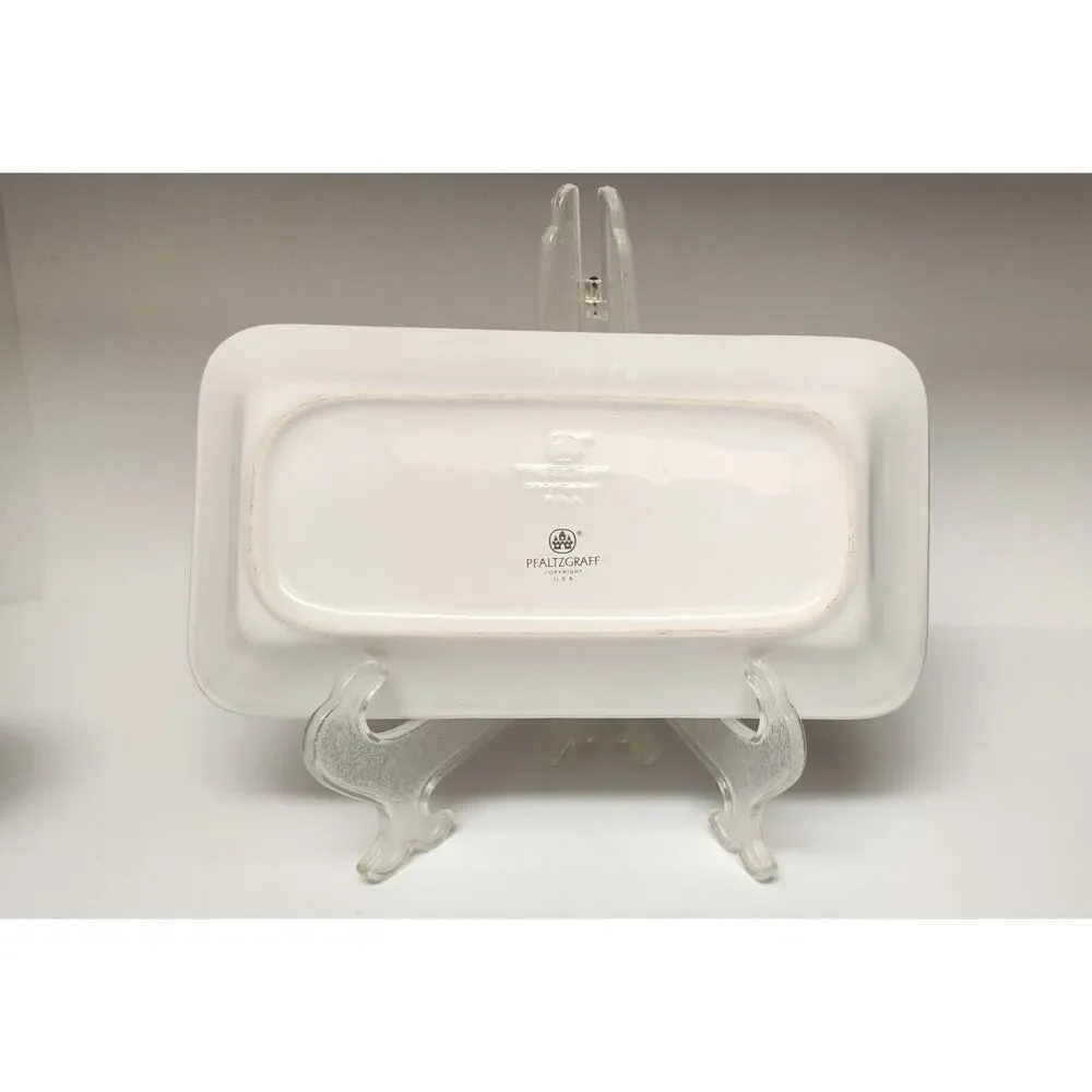 Pfaltzgraff Christmas Heritage Wicker Tray Bread/Cracker Serving Plate